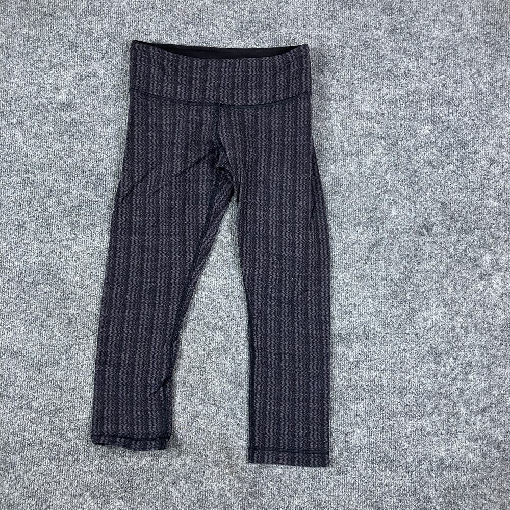 Lululemon Leggings Womens Small lack Purple Pattern High Rise Full Length